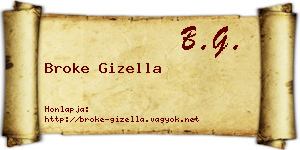 Broke Gizella névjegykártya